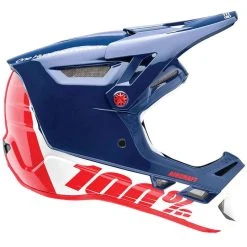 100% Aircraft Composit Helm - Dunkelblau/Weiß