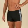 Badehose Boxer Herren Adidas - 3S Schwarz/weiss