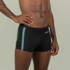 Nabaiji Badehose Boxer Herren - Negombo Schwarz/türkis
