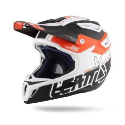 LEATT DBX 5.0 Composite Fullface Helm - Schwarz/Weiß/Orange