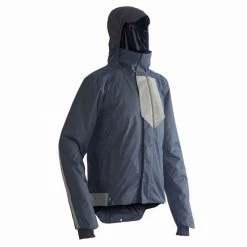 BTWIN Fahrrad Regenjacke City 540 Warm Herren Blau