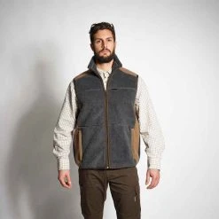 SOLOGNAC Fleeceweste 500 Angeraut Grau