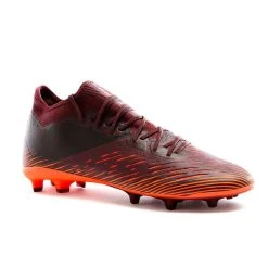 Kipsta Fussballschuhe Nocken CLR FG Damen/Herren Bordeaux/orange