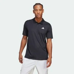 Herren Tennis Poloshirt - Adidas Club Schwarz