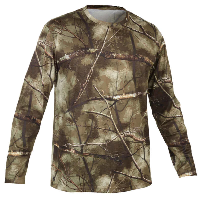 SOLOGNAC Jagdshirt Langarm 100 TREEMETIC Atmungsaktiv Camouflage 1 SOLOGNAC Jagdshirt Langarm 100 TREEMETIC Atmungsaktiv Camouflage