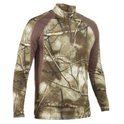 SOLOGNAC Langarmshirt 500 TREEMETIC Leise, Atmungsaktiv, Camouflage