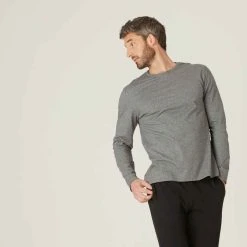 Domyos Langarmshirt Herren - 100 Grau