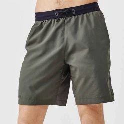 Kalenji Laufshorts Herren Atmungsaktiv - Dry+ Oliv/schwarz