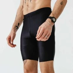 Kalenji Laufshorts Tights Atmungsaktiv Dry Herren Schwarz
