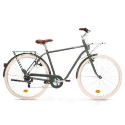 Refurbished - City Bike 28 Zoll Elops 520 HF Herren Khaki - HERVORRAGEND