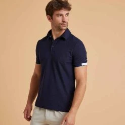 FOUGANZA Reit-Poloshirt Herren Blau