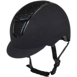 HKM Reithelm BRILLANT Schwarz/silber