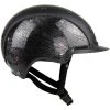 Casco Reithelm CHAMP-3 BRUSH Schwarz Glanz