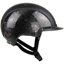 Casco Reithelm CHAMP-3 BRUSH Schwarz Glanz