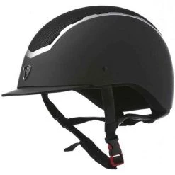 EQUITHÈME Reithelm INSERT MESH Schwarz Titan/silber