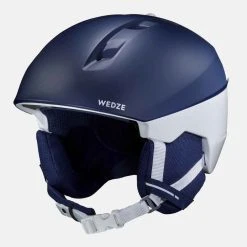 WEDZE Skihelm Erwachsene - PST 580 Marineblau/weiss