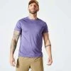 Domyos Sport T-Shirt Herren Atmungsaktiv Regular Rundhalsausschnitt - 500 Violett