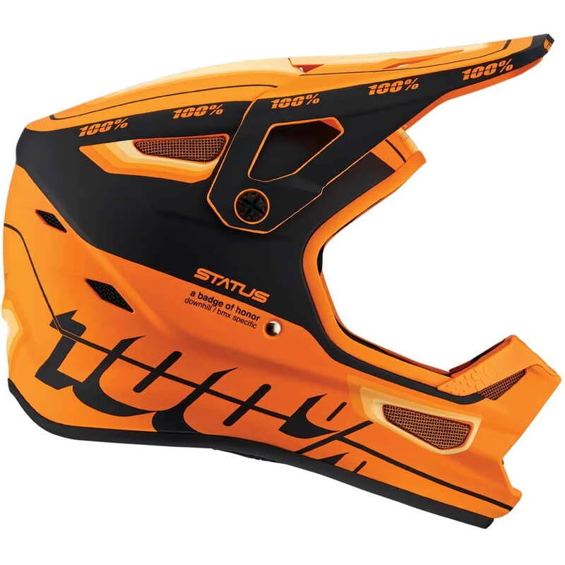 100% Status Youth Helm - Topenga Orange/Black 1 100% Status Youth Helm - Topenga Orange/Black