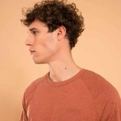 KIMJALY T-Shirt Herren Sanftes Yoga Natürliches Material - Marineblau -O'NEAL Geschäft t shirt herren sanftes yoga naturliches material terrakotta