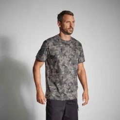 SOLOGNAC T-Shirt WOODLAND 100 Strapazierfähig Camouflage Grau -O'NEAL Geschäft t shirt island 100 camouflage strapazierfahig schwarz