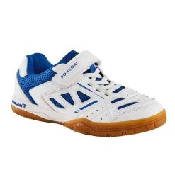 PONGORI Tischtennisschuhe Hallenschuhe Kinder - TTS 500 Weiss/blau