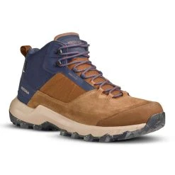 Quechua Wanderschuhe Herren Halbhoch Wasserdicht Bergwandern - MH500 Braun