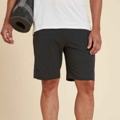 KIMJALY Yogashorts Herren Baumwolle Ecodesign - Grau